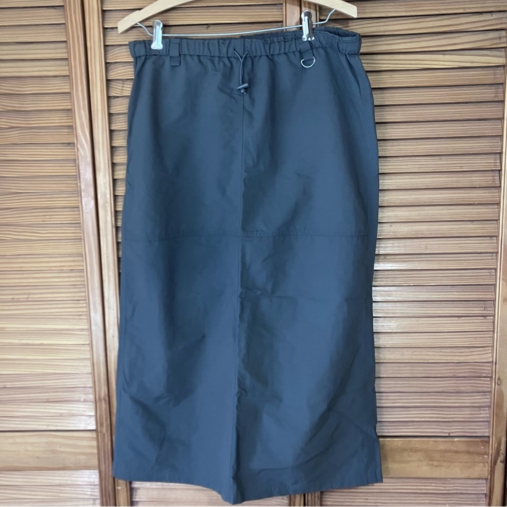 Ardene Graphite Grey Utility Cargo Parachute Longline Maxi Skirt Women’s M - Picture 3 of 10